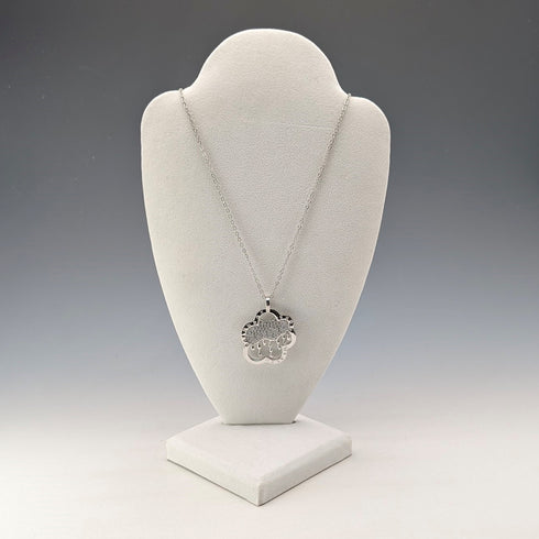 ヴィンテージ 純銀製ペンダント 雨と雲デザイン 13.5g ネックレス付き